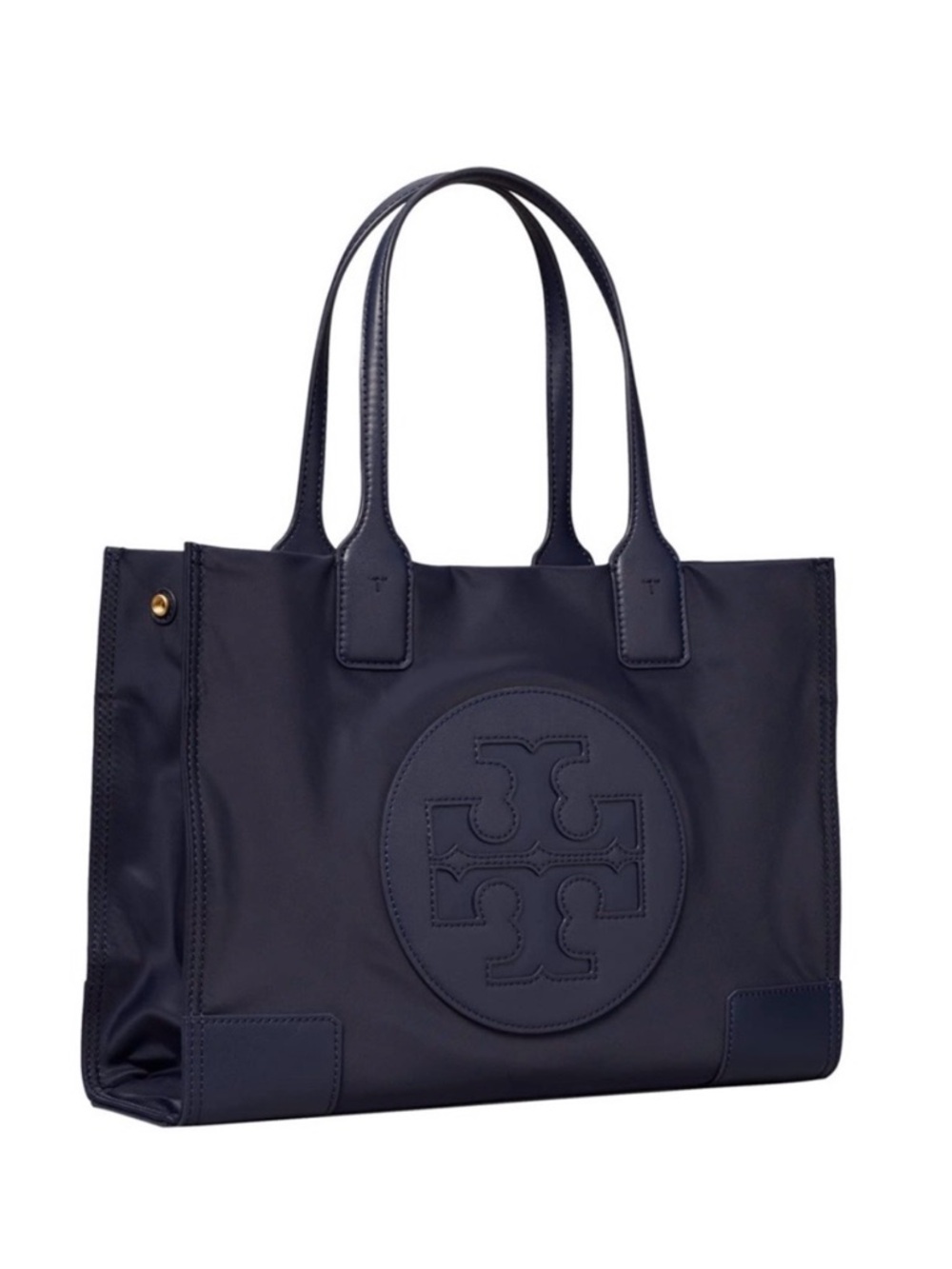 Tory Burch Navy Nylon Logo Tote